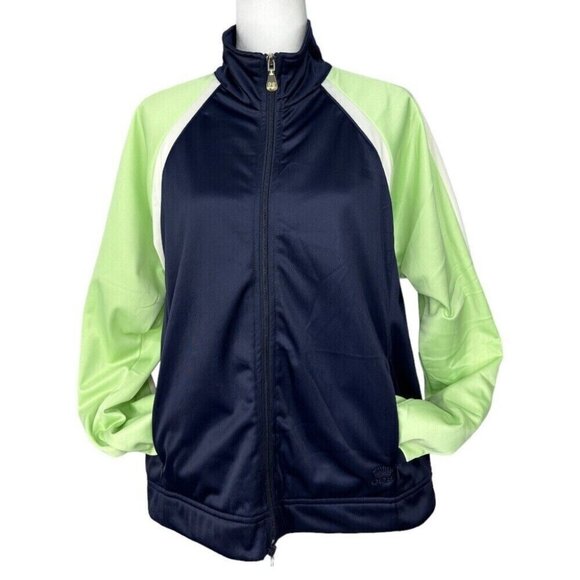 Oleg Cassini Sport Women’s Blue Vintage 90s Soft Shell Luxury Track Jacket M/C45 - Picture 3 of 15